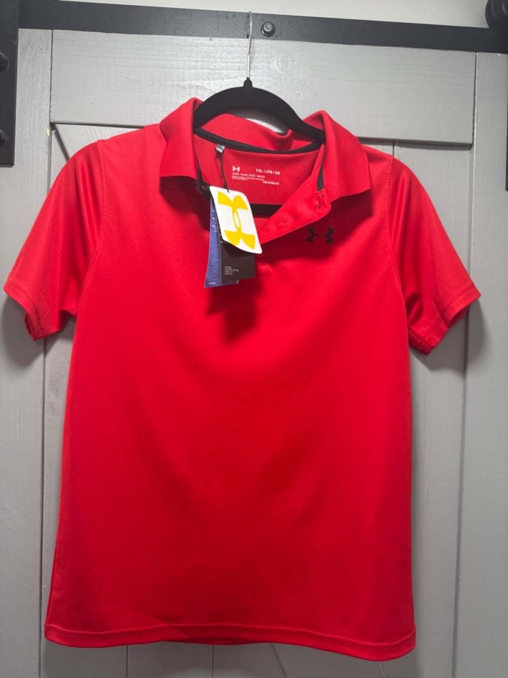 Under Armour Red Youth Athletic Golf Polo